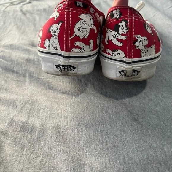DISNEY Vans Red and White Dalmatian Print Sneakers - Picture 3 of 8